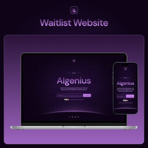 Algenius — Waitlist Website Framer Template