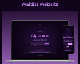 Algenius: modello per la creazione di siti Web in lista d'attesa