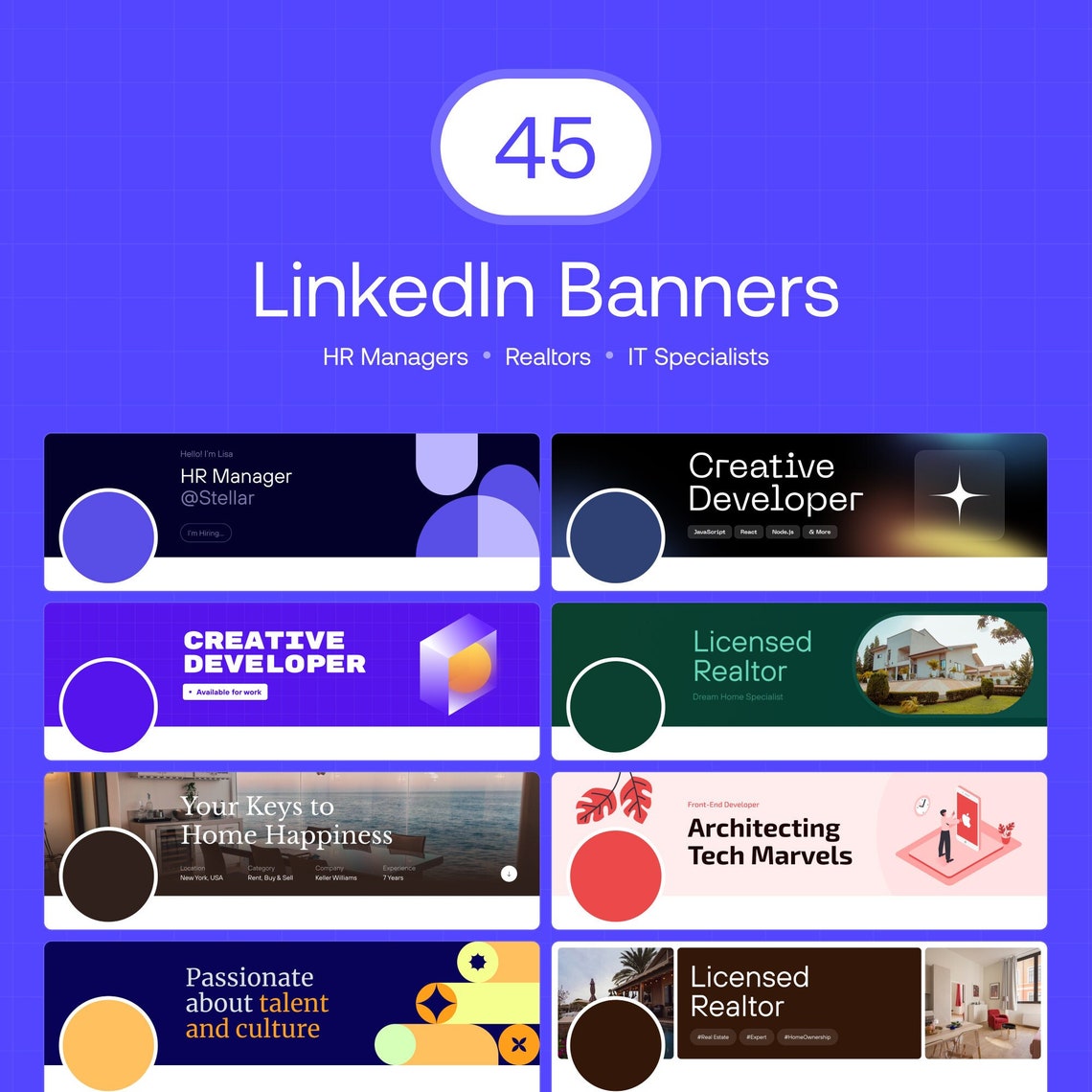 45 Linkedin Banners Designs for Canva - Etsy