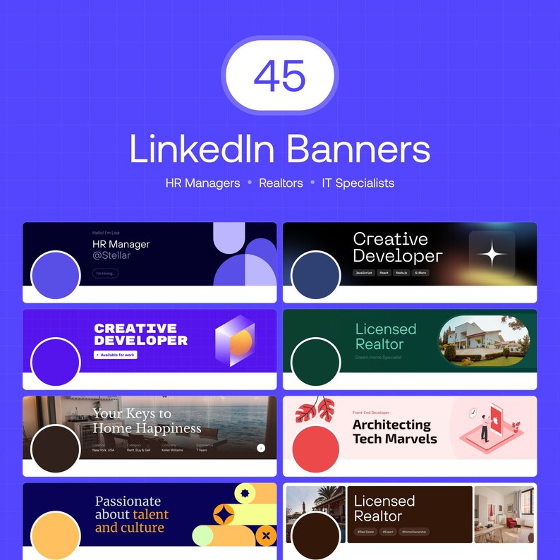 45 Linkedin Banners Designs for Canva - Etsy