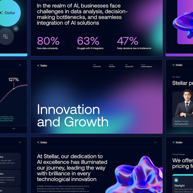 Business Presentation Template — Stellar - Etsy