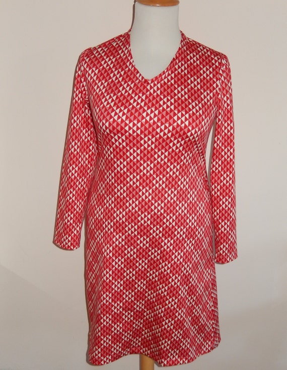 red white checkered dress