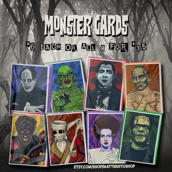 Universal Monsters Greeting Card