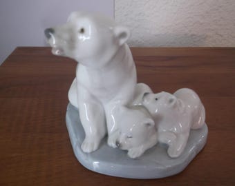 Figurina LLadro: Orso Polare e Cuccioli (Oso Con Su Cria), ritirato, in scatola
