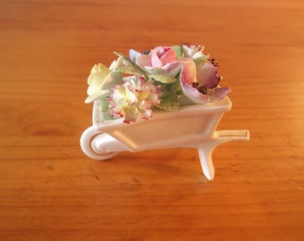 Royal Doulton: Wheelbarrow floral ornament