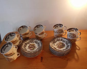 Royal Worcester Group, Palissy, Game Series (Birds) tea duo of cup and saucer
