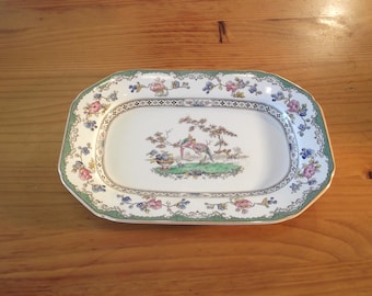 Piatto da portata oblungo antico Copelando Spode, modello Eden