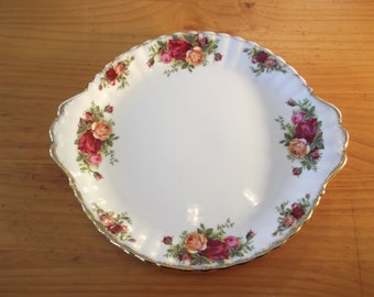 Royal Albert Old Country Roses, eared cake, bread or serving plate
