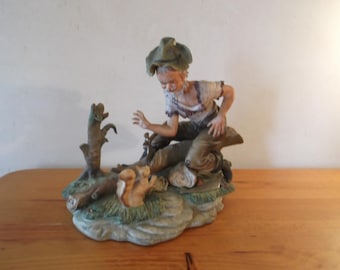 Vintage Capodimonte large Woodsman figurine