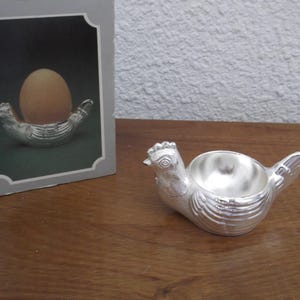 The Mayfair Collection, silver plated chicken egg cup (boxed)