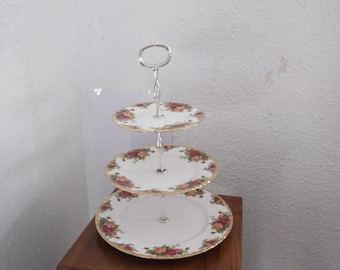 Royal Albert, Old Country Roses: 3 Tier Cake or cup cake Stand