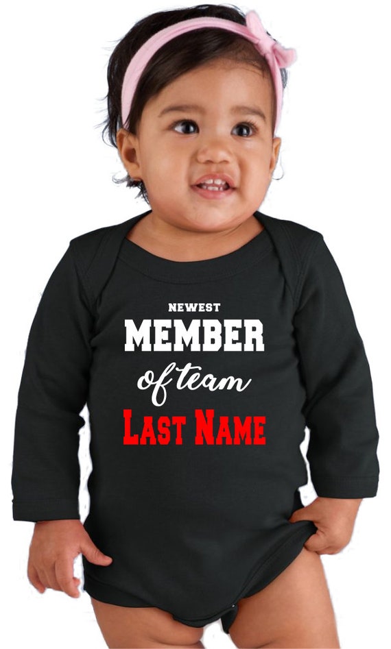 Newest Member Of Team Your Family Custom Last Name Etsy