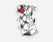 People always leave 3 inch waterproof sticker