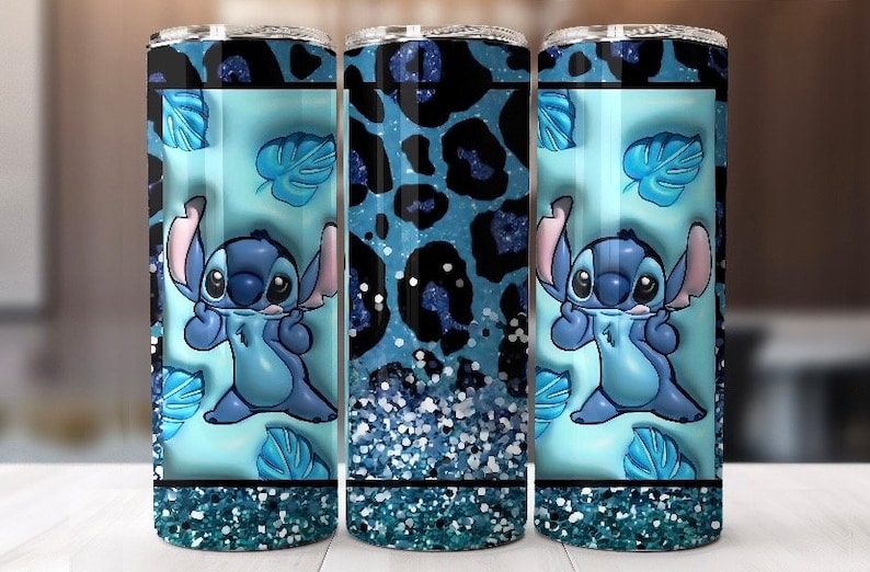 Vaso de acero inoxidable de 20 oz inspirado en Disney Starbucks con Stitch, pajita, limpiador de pajitas y caja de regalo. imagen 1