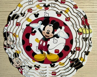 Spinner de jardín o patio de Mickey Mouse inspirado en Disney, de doble cara