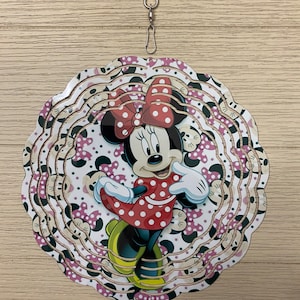Disney inspired Minnie Mouse garden/patio spinner