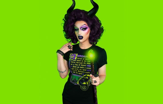 Forest of Thorns Maleficent Disney Villains Inspired Mens Cotton Blend T-Shirt