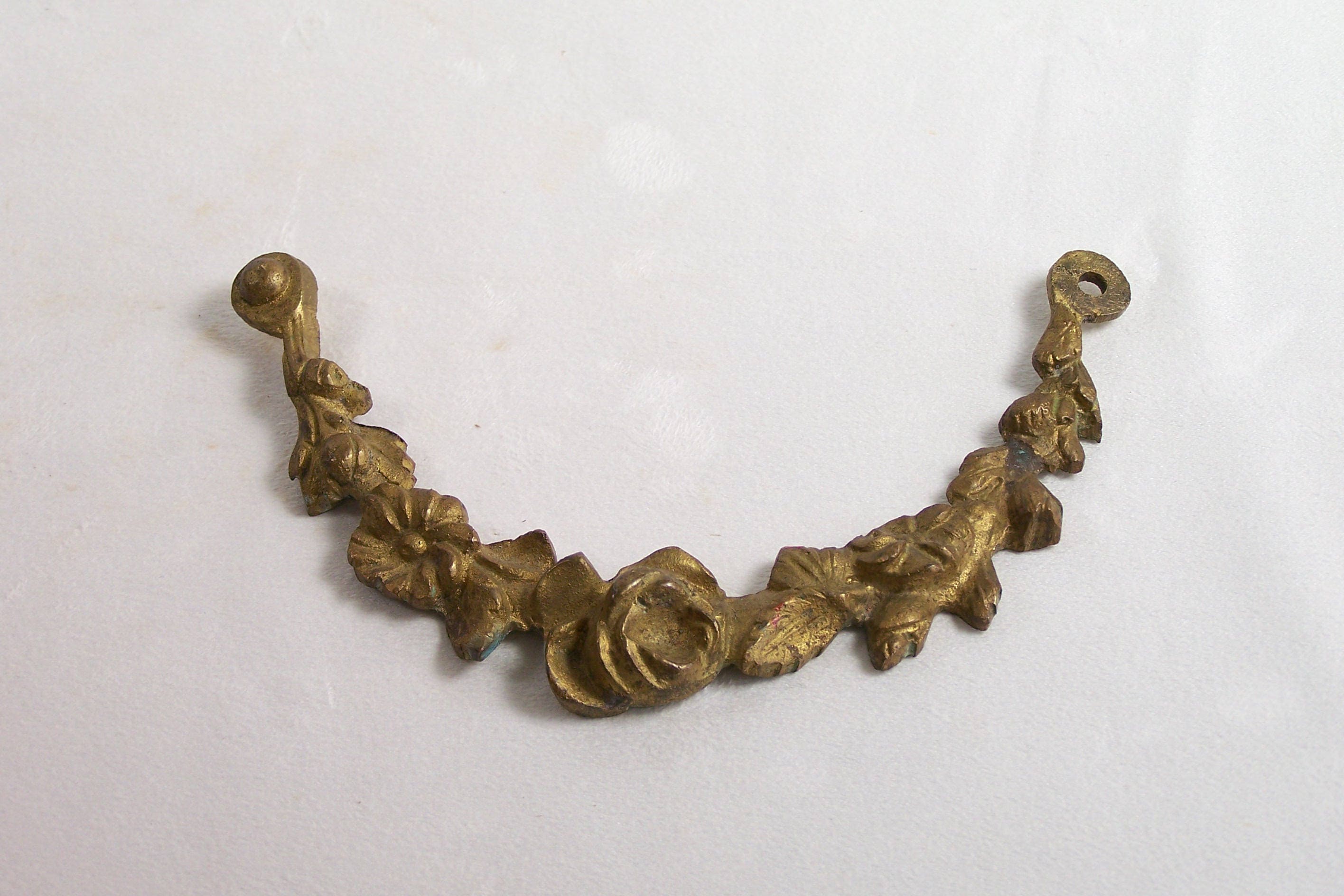 Guirlande de Fleurs Style Louis Xvi Guirlande Décorative en Bronze Doré Bronze Pour Meuble