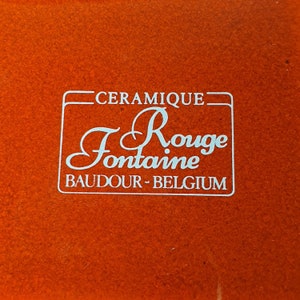 JOHNNIE WALKER | Petit cendrier carré en céramique rouge  publicitaire Whisky Johnnie WALKER Red Label  | Barware Lifestyle 1990