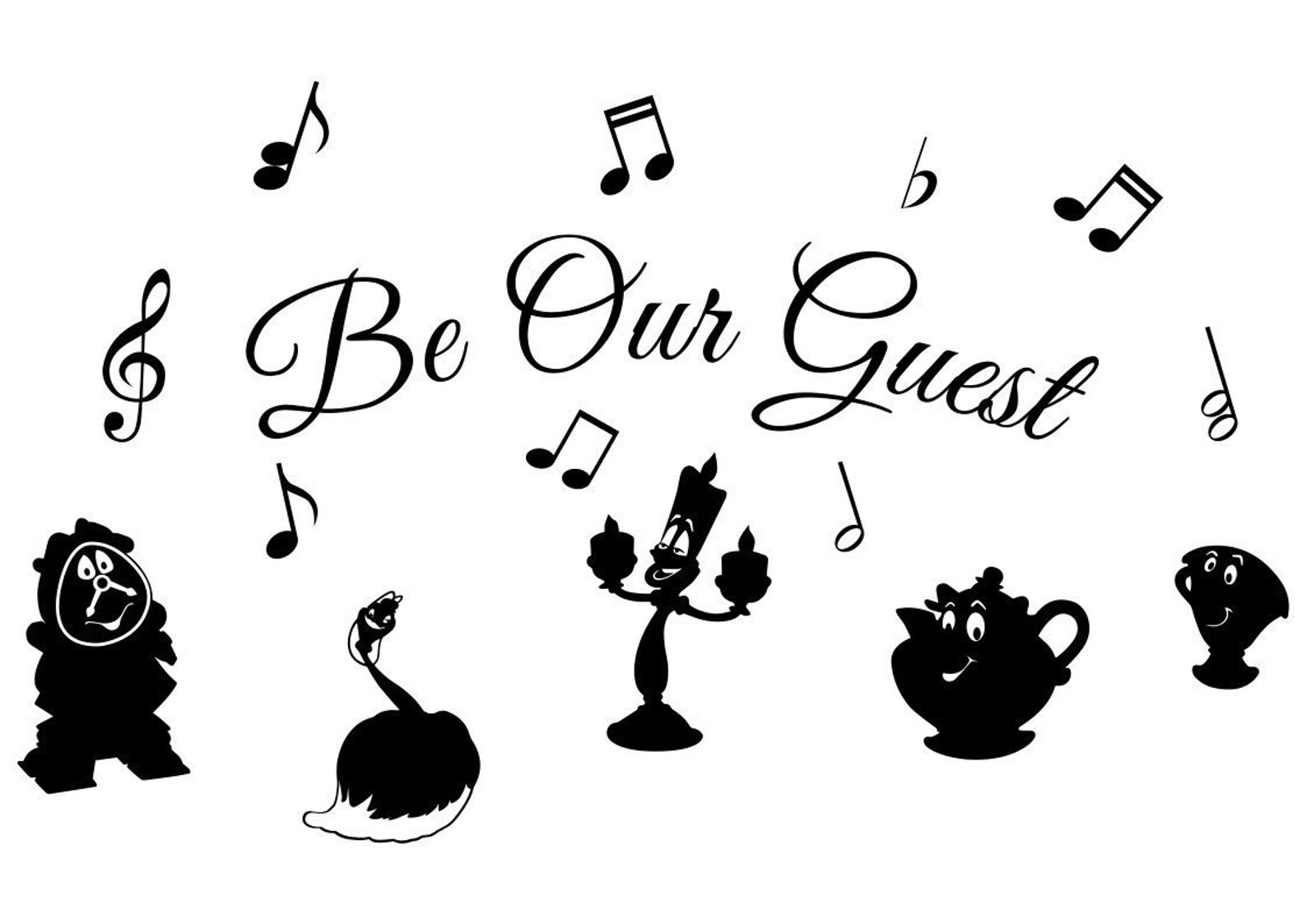 Be our Guest beauty and the beast quote home family wall Etsy