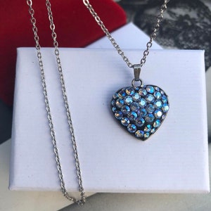 Asko Design_ Ceralun Swarovski Pendant Necklace +chain_ Heart Necklace Pendant +chain,stainless steel,wedding,party