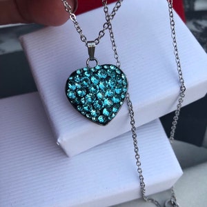 Asko Design_ Ceralun Swarovski Pendant Necklace +chain_ Ceralun Swarovski Turquoise Necklace Pendant +chain