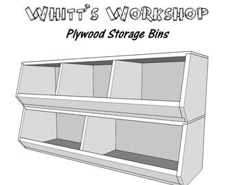 Plywood Storage Bins
