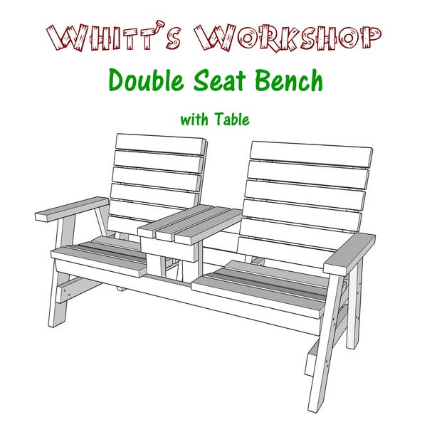 Double Seat Bench With Table