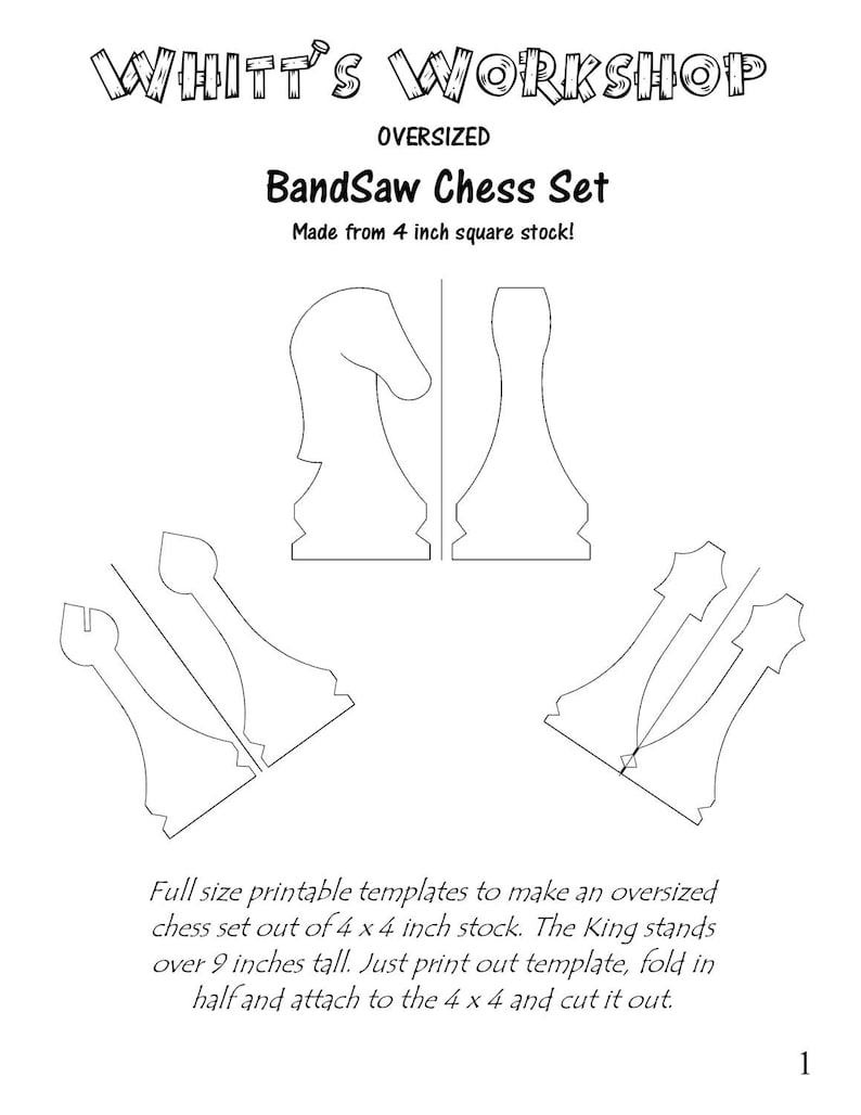 Over Sized Band Saw Chess Set Etsy