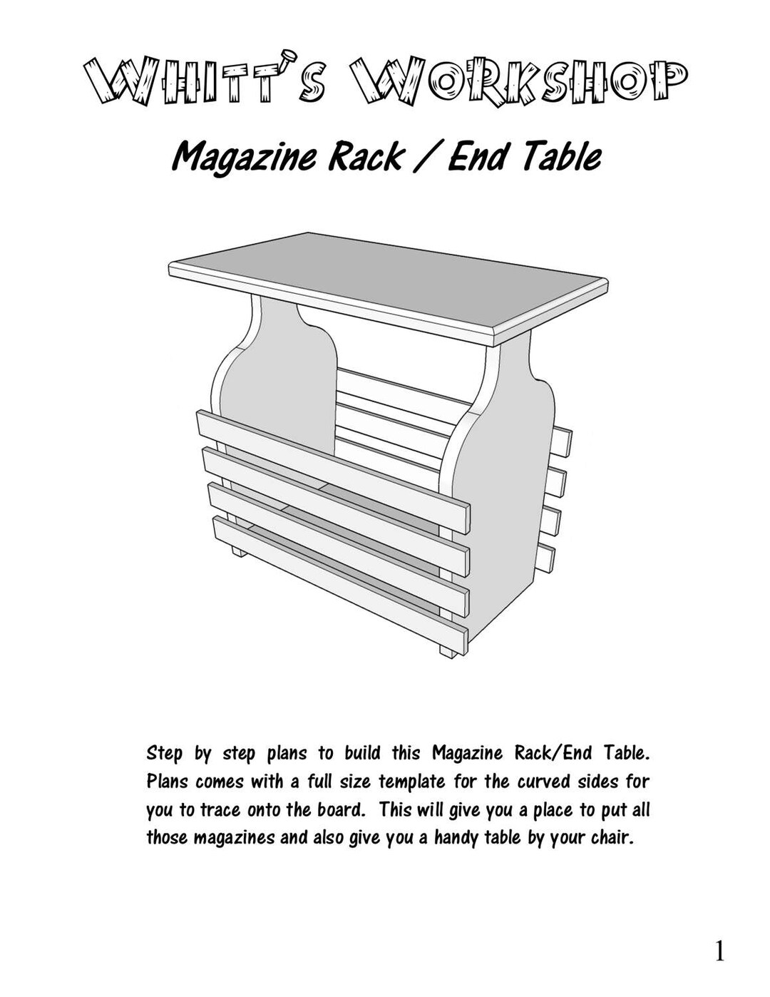 Magazine Rack/end Table Etsy
