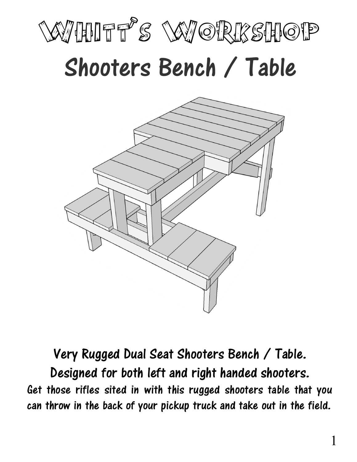 Shooters Bench Table Etsy