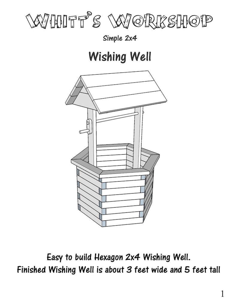 Hexagon 2x4 Wishing Well Etsy