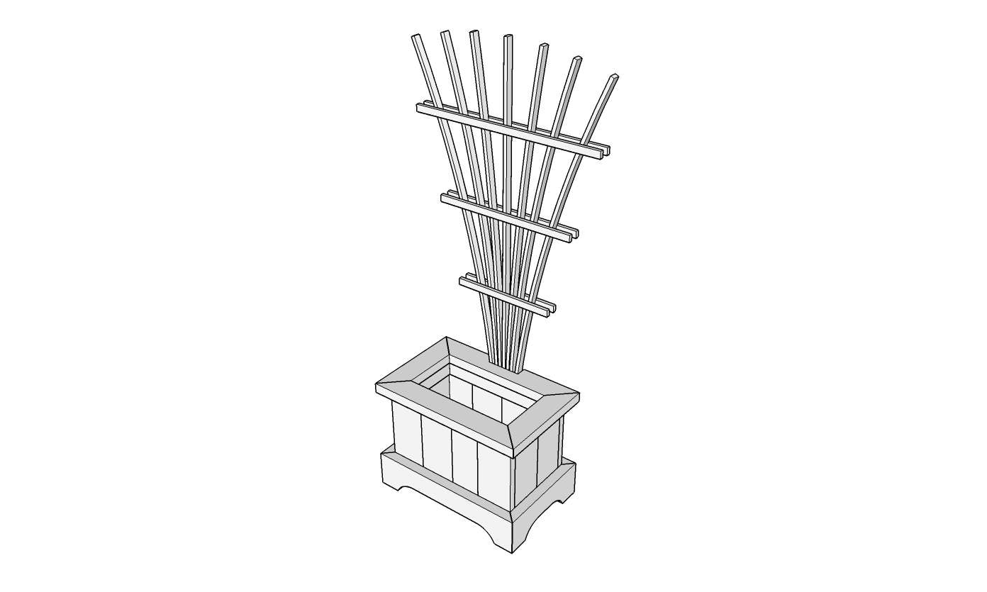 Jardinière en treillis