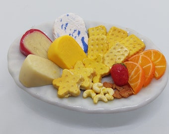 1:6 scale fruit & cheese platter Barbie bjd phicen diorama doll playscale