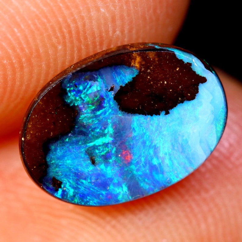 Opale Boulder, 1.49 carats Ovale, 100% naturelle origine Australie image 2