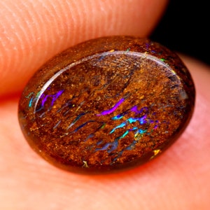 Opale Boulder Foudre, 1.88 carats Ovale, 100% naturelle origine Australie image 6