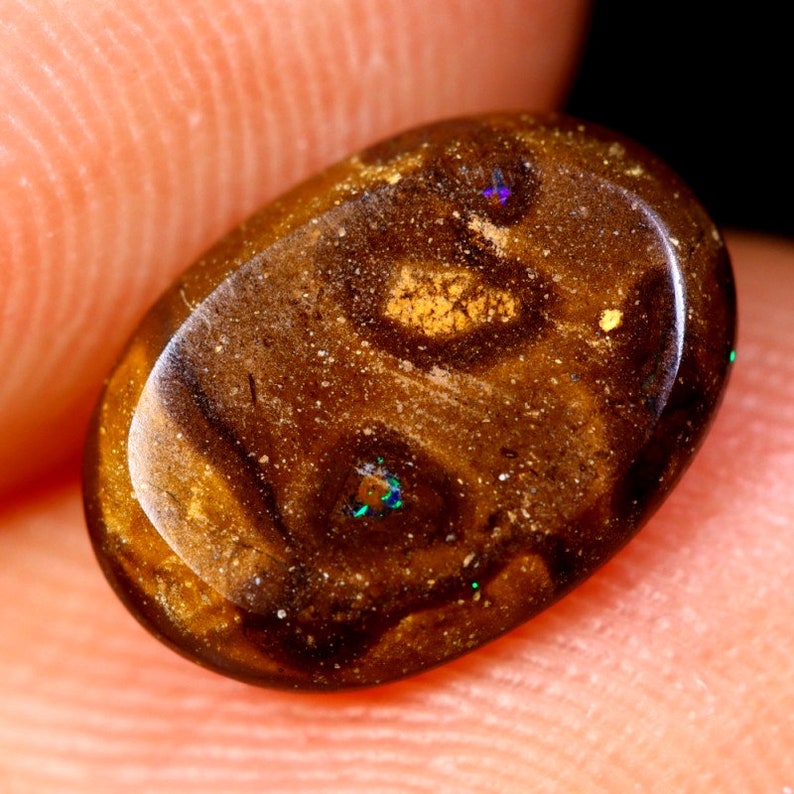 Opale Boulder, 1.49 carats Ovale, 100% naturelle origine Australie image 7