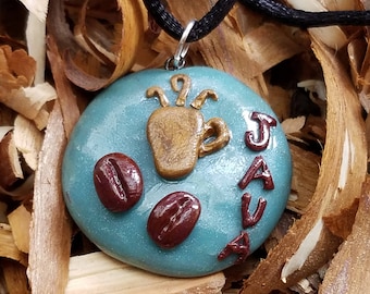 Argile polymère-café, java, latte charm-cordon non inclus