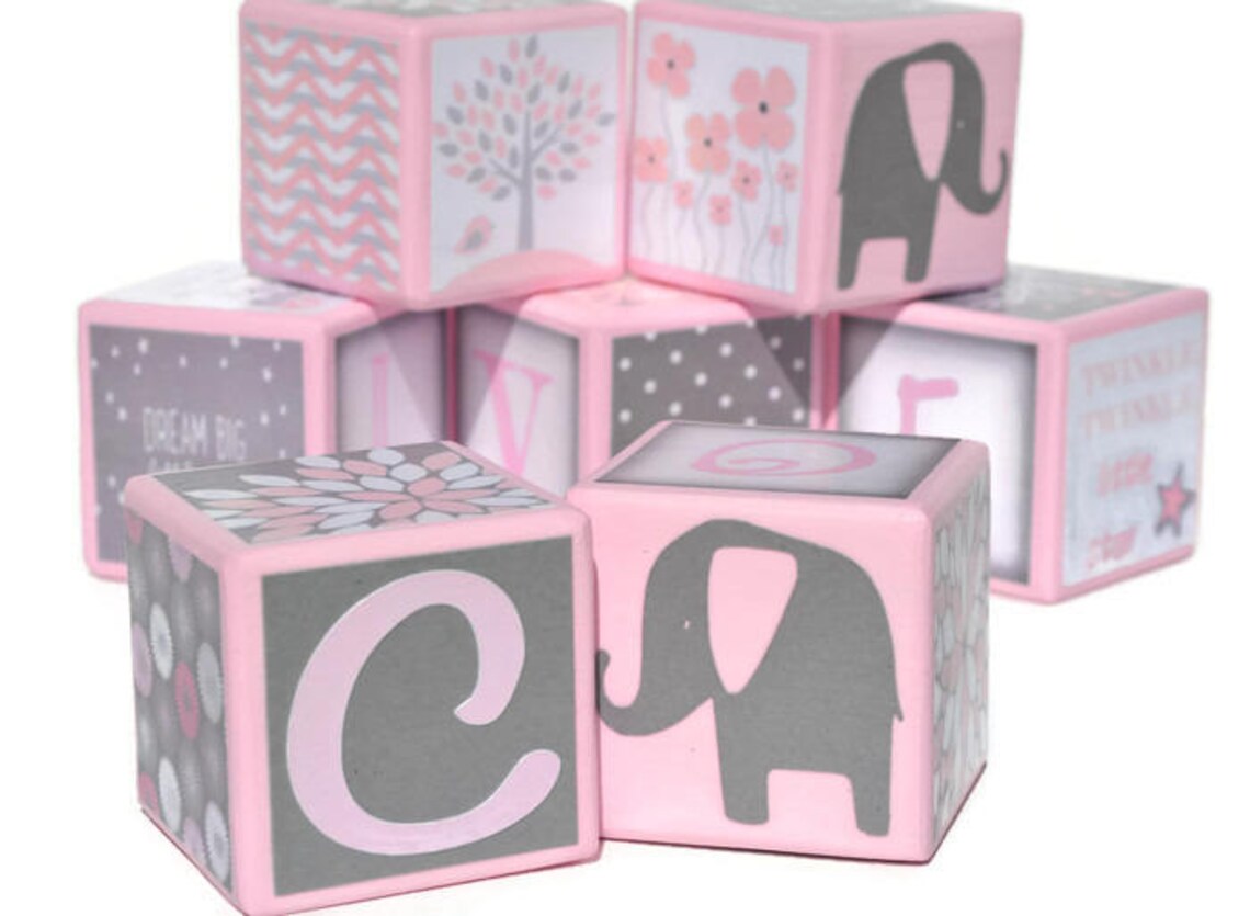 Baby Name BlocksPersonalized Wooden BlocksBaby Girl Nursery Etsy