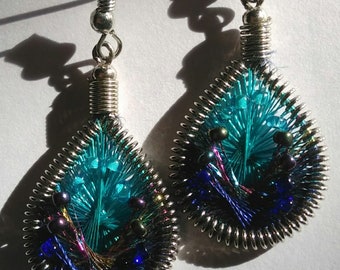 peruvian silk thread earrings