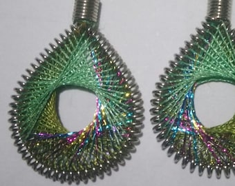 Peruvian silk thread earrings
