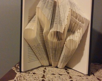 Music notes, folded book art, books, art, sculptures, unique gifts, teachers, drummer, guitar, conductor, music, rock and roll, classical