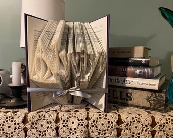 Always Harry Potter folded book art, book art, Harry Potter Collectible, Birthday gift, Deathly Hollows, book, free shipping, Snape,