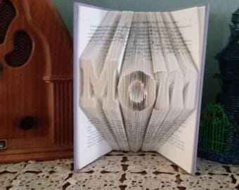 Custom Folded book art, personalized book, gift for her, Christmas gift for her, gift for mom, bridal gift, books, teachers