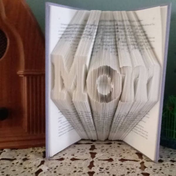 Custom Folded book art, personalized book, gift for her, Christmas gift for her, gift for mom, bridal gift, books, teachers