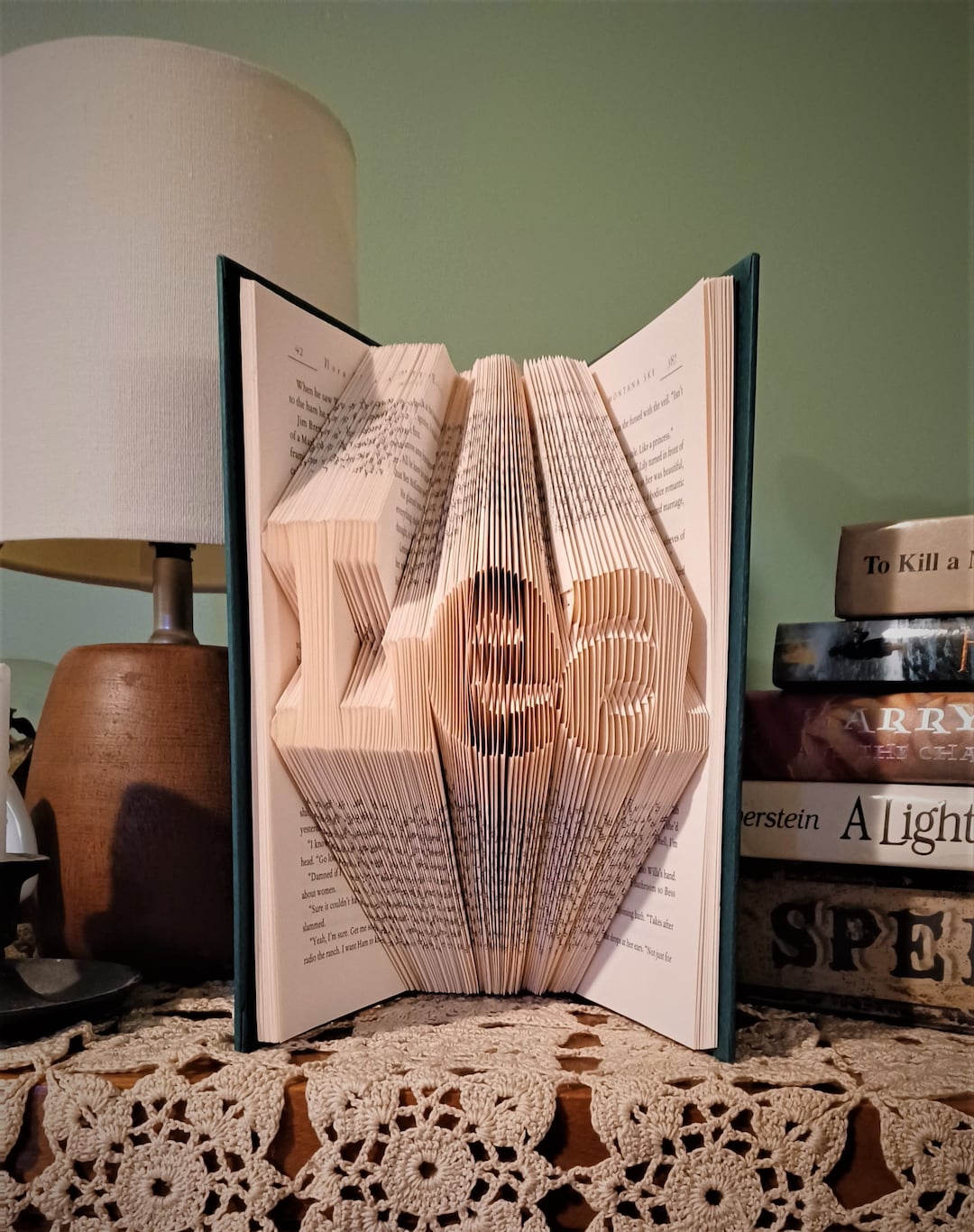 Custom Folded Book Art, Personalized Book, Gift for Her, Christmas Gift