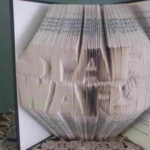 Free shipping Star Wars folded book art, book, sculpture, Darth Vader, Star Wars gift, gift for him, Star Wars  bookends, birthday gift
