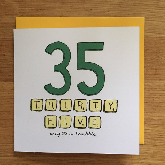 Carte Du 35e Anniversaire 35e Scrabble 35 Etsy Carte Du 35e Anniversaire 35e Scrabble 35 Etsy
