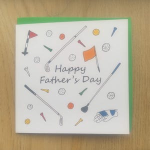 Tarjeta del Día del Padre, Golf, golf, deportivo, tarjeta de felicitación, regalo para amantes del golf, papá, padre, papá