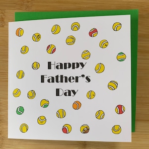Carte fête des pères / tennis / tennis Carte fête des pères, papa, papa